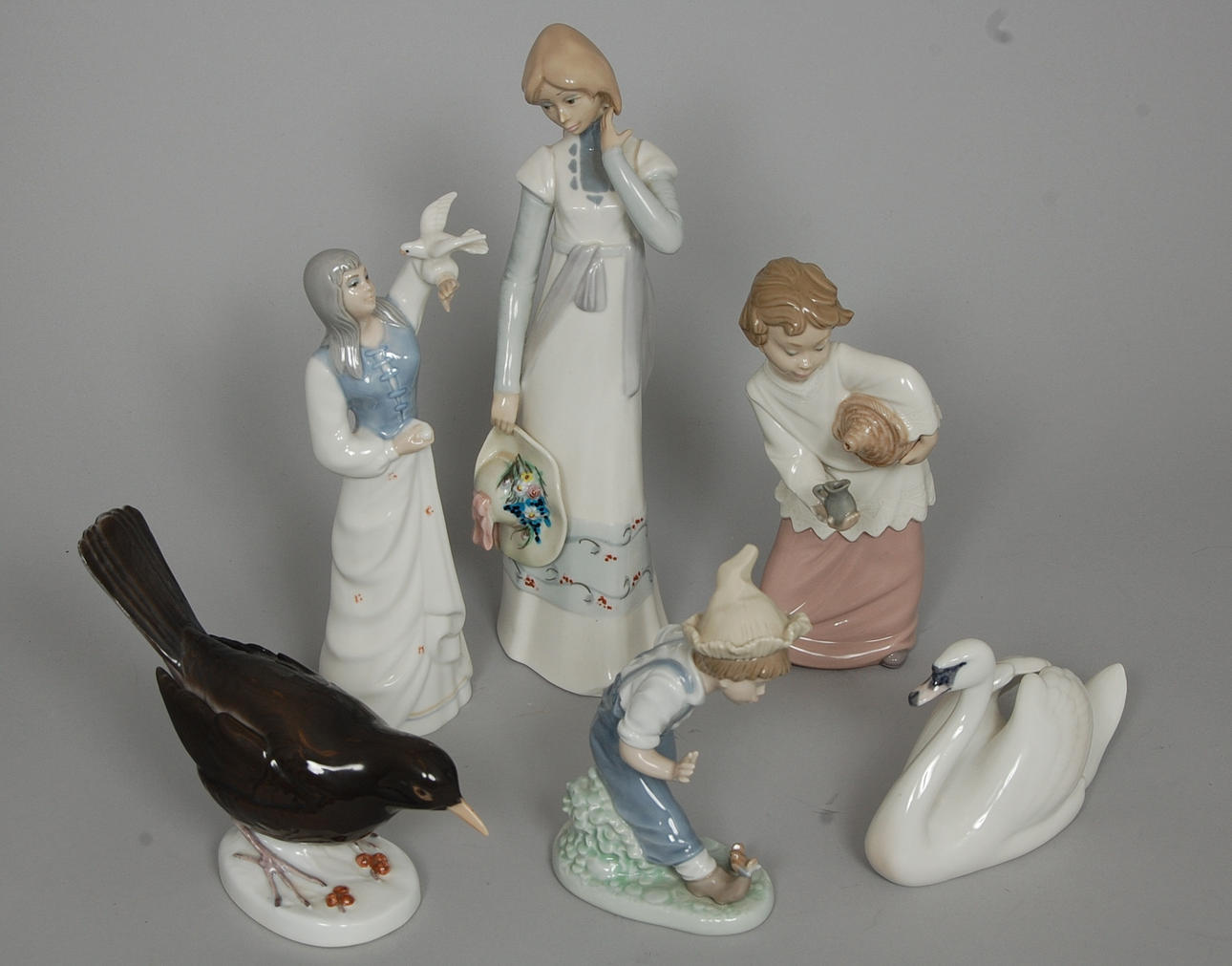 PARTI FIGURINER, 6 st, B & G, Lladro med flera.