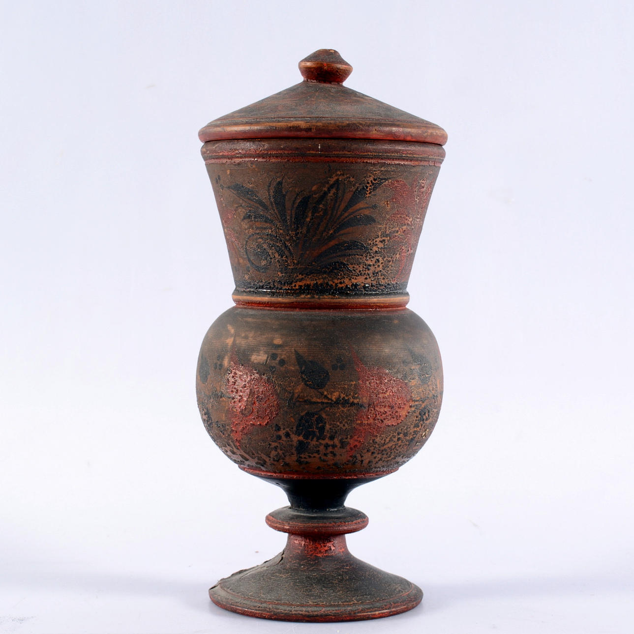 LOCKPOKAL, bemålat trä, 1800-tal.