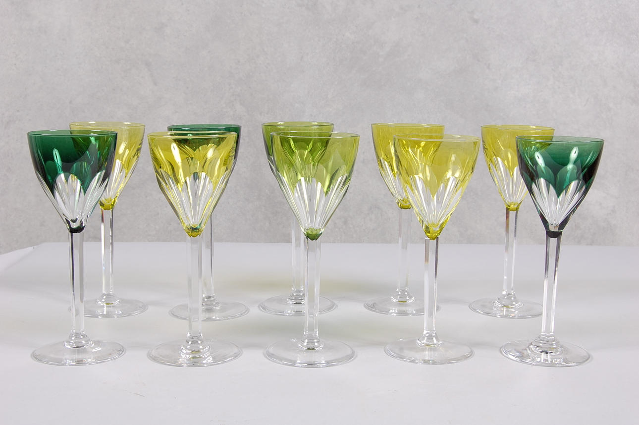 VINGLAS, 10 st, signerade Val S:t Lambert, Belgien.