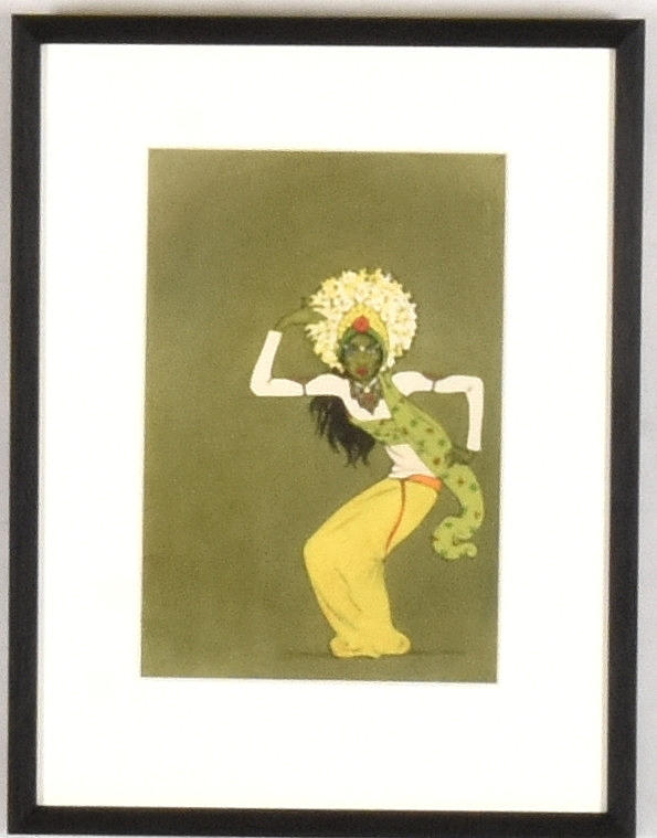 TYRA KLEEN. Handkolorerat tryck.