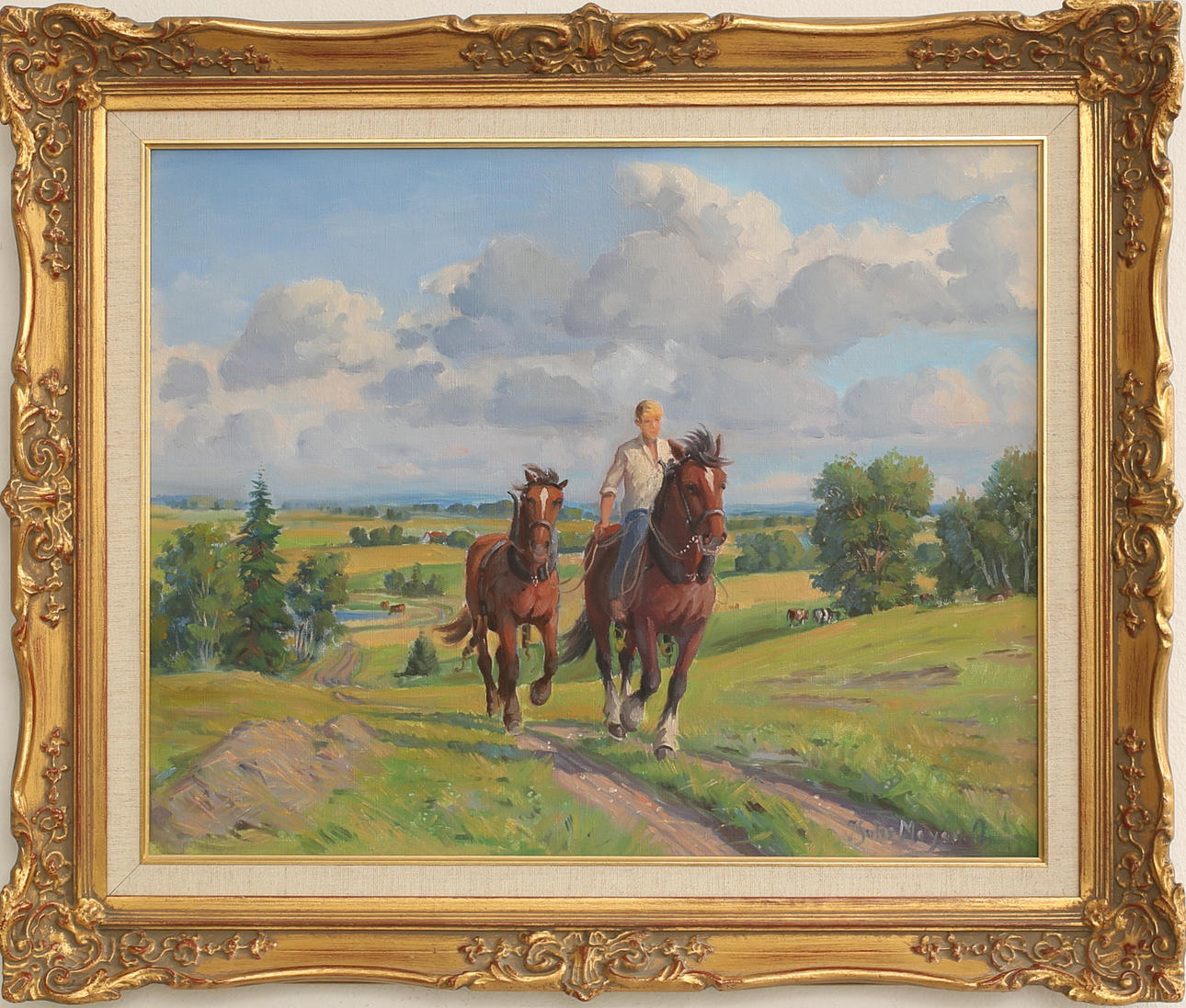JOHAN MEYER ANDERSEN. Oil on canvas, signed.
