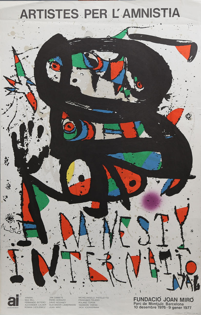 JOAN MIRÓ. "Artistes per l'amnistia".