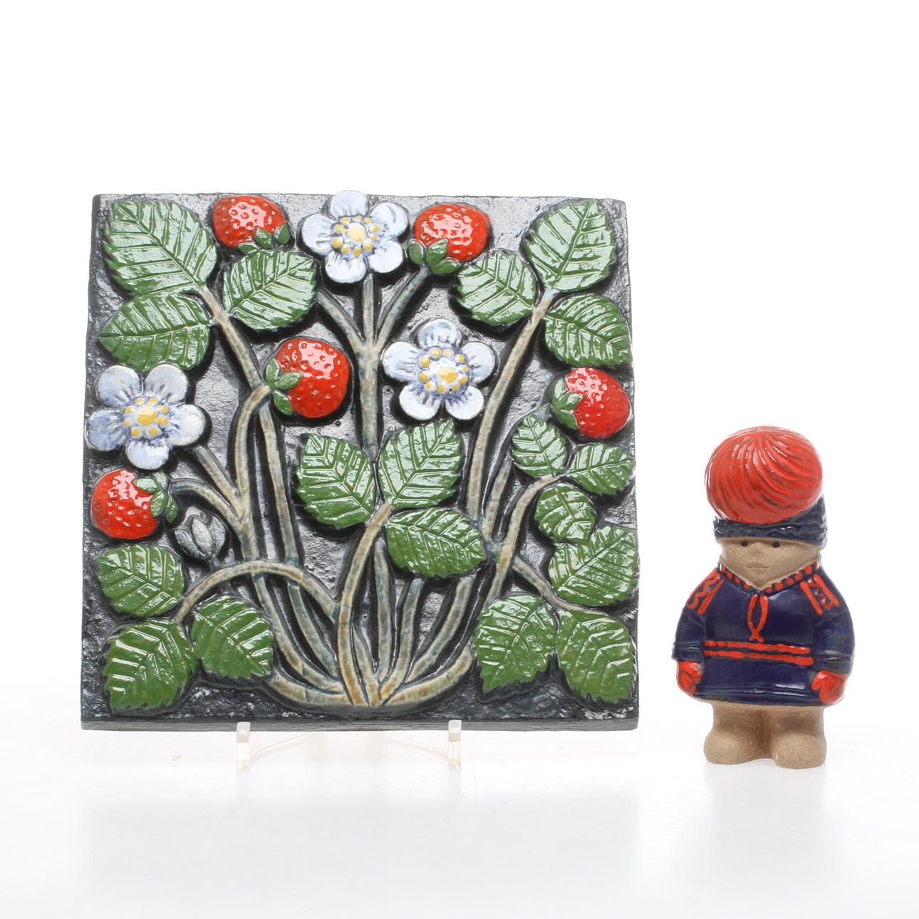 PLAKETT, FIGURIN, keramik, Lisa Larson.