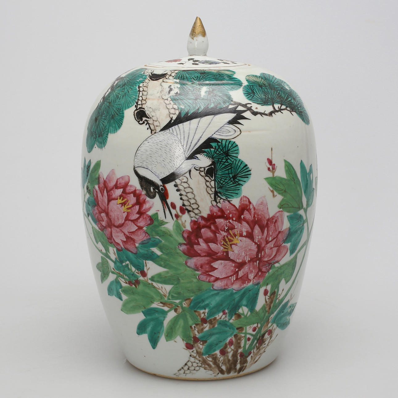 URNA med lock, Kinesisk, 1800-tal.