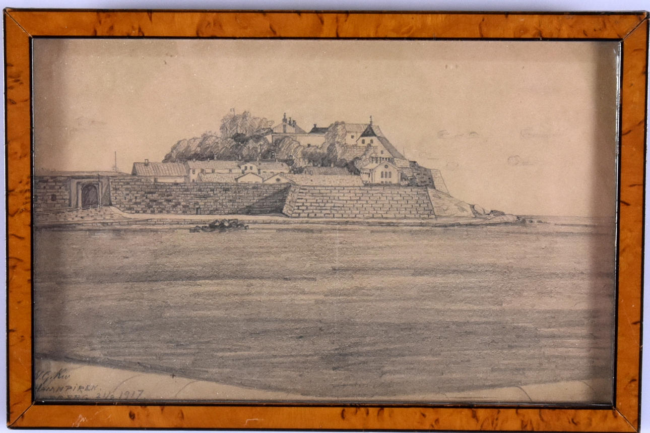 OIDENTIFIERAD KONSTNÄR. Blyertsteckning.