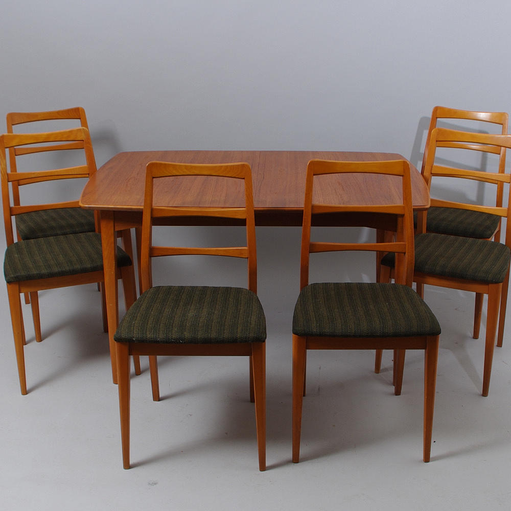 MATSALSGRUPP, teak, 1960-tal.