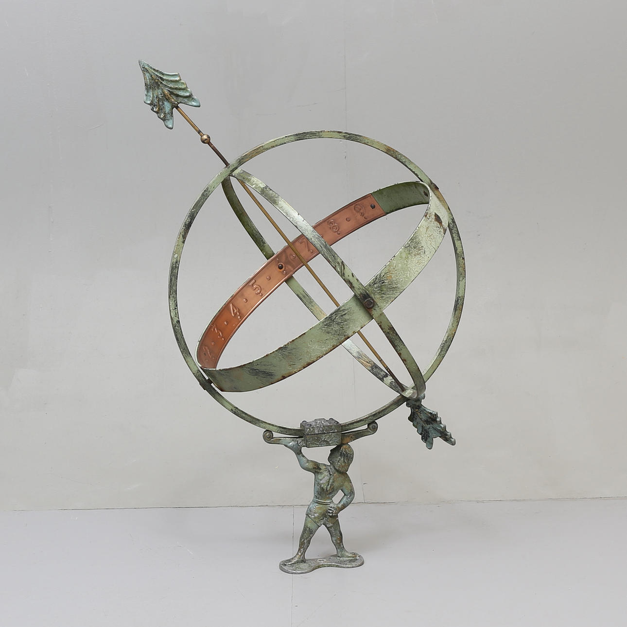 RELOJ SOLAR, metal, 1900.