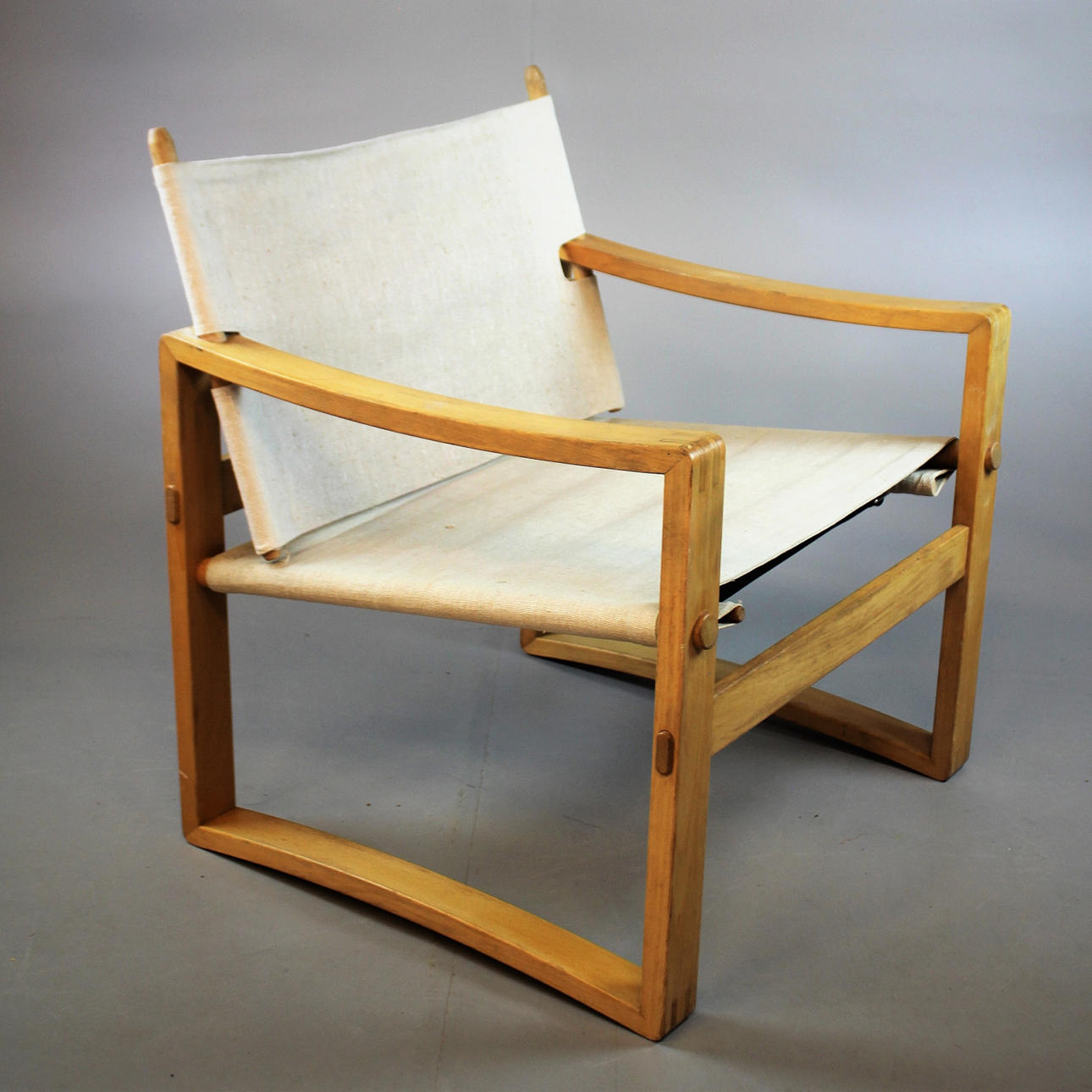 STOL "safarimodel" Börge Jensen, Bernstoffsminde møbelfabrik.