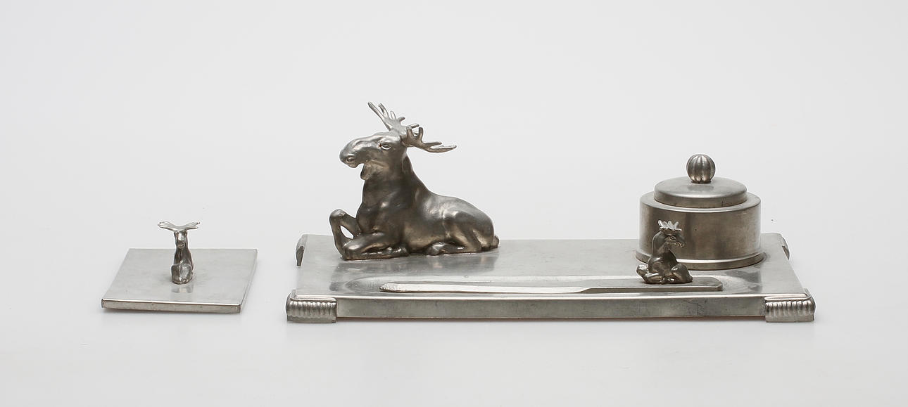 SKRIVBORDSUPPSATS, älgdekor, 3 delar.