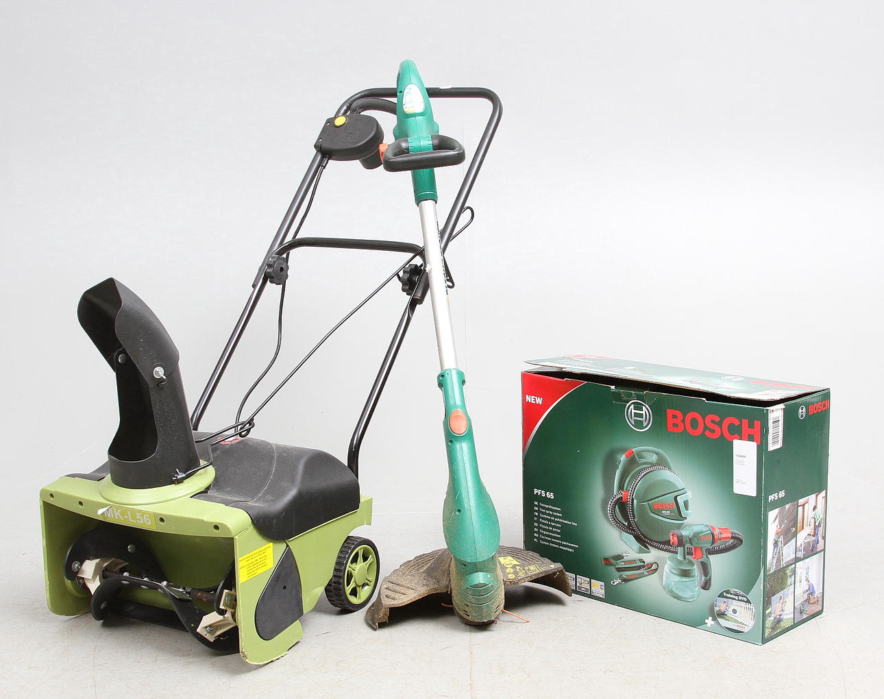 SNÖSLUNGA, FÄRGSPRUTA samt TRIMMER.