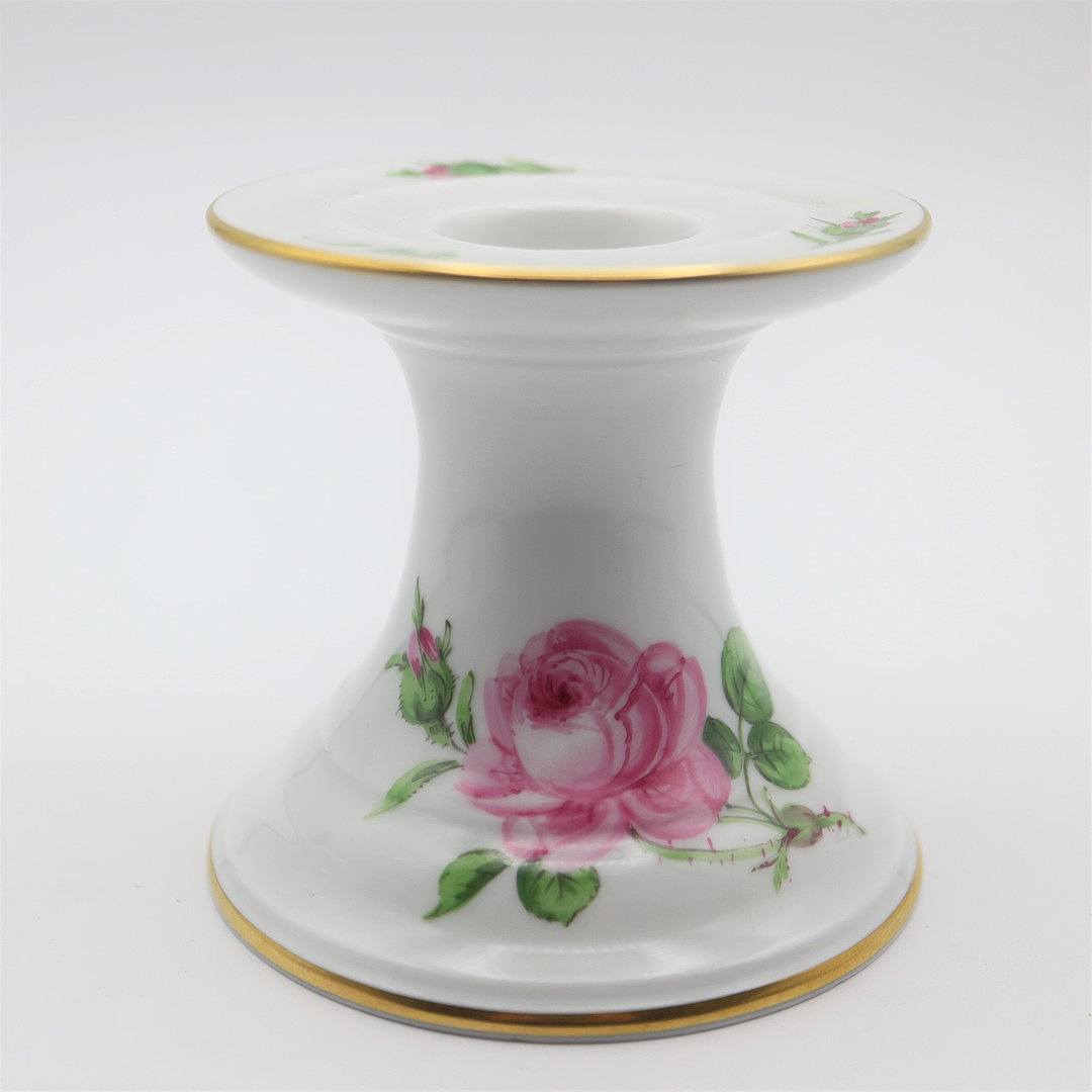 MEISSEN KERZENLEUCHTER ROSA ROSE.