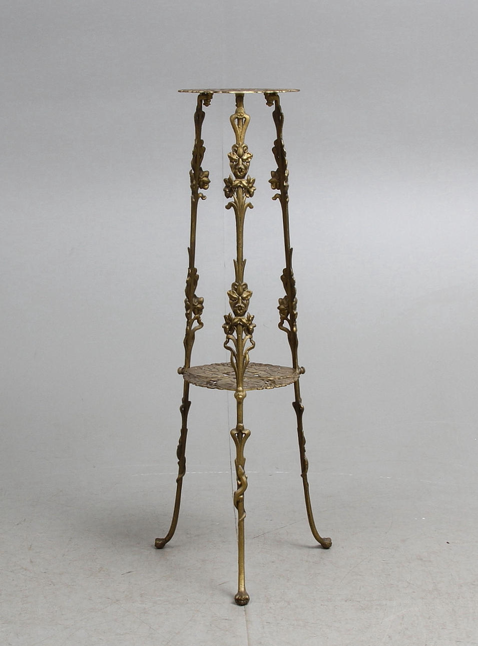 PIEDESTAL, bronserad vitmetall, jugend, tidigt 1900-tal.