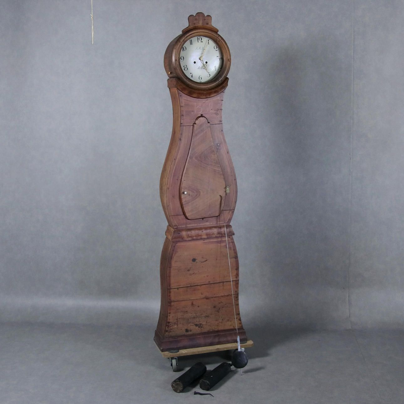FLOOR, so-called Mora clock, drink painted, dial marked AAS Mora, 1862.