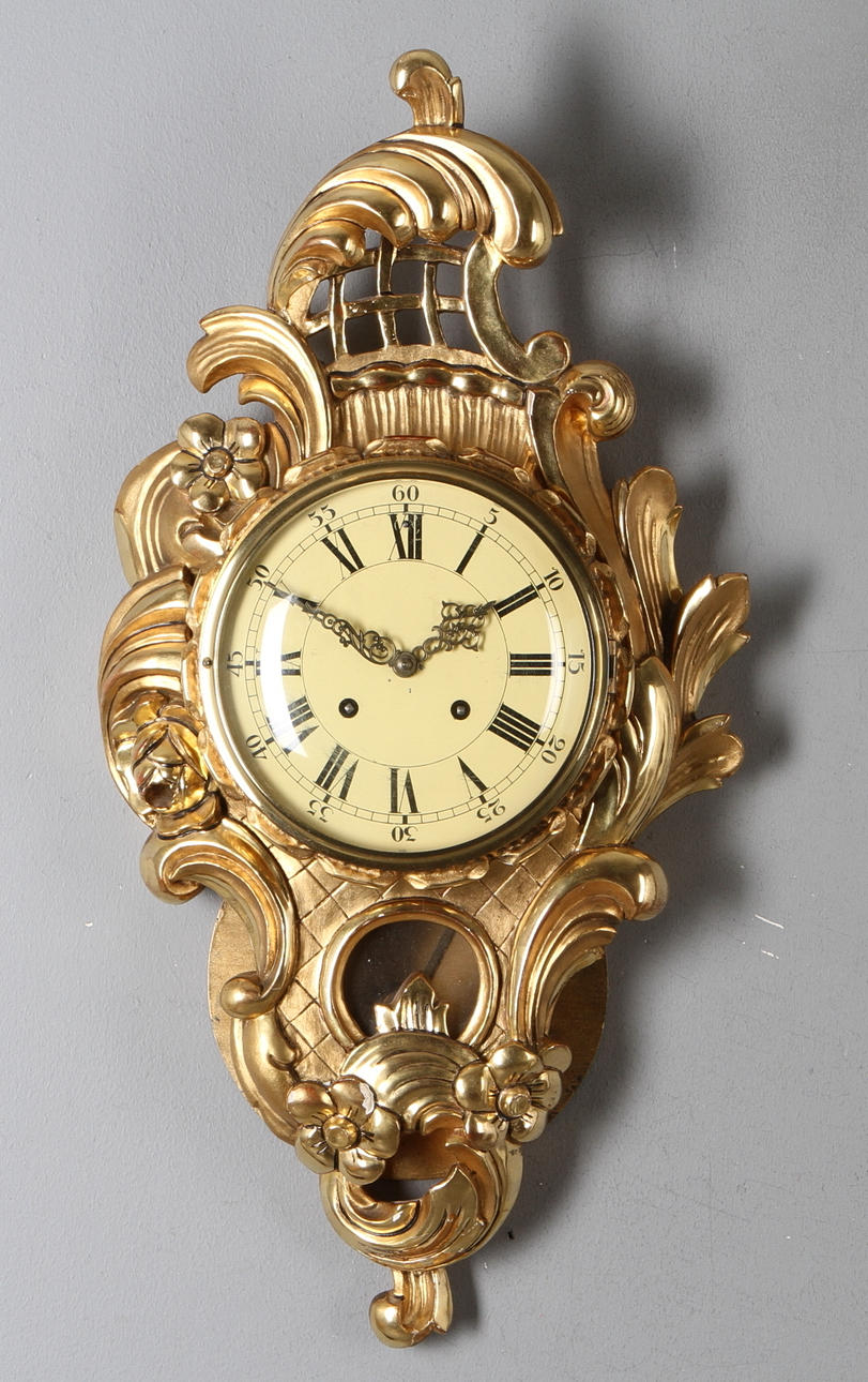 VÄGGPENDYL, rokokostil, 1900-tal.