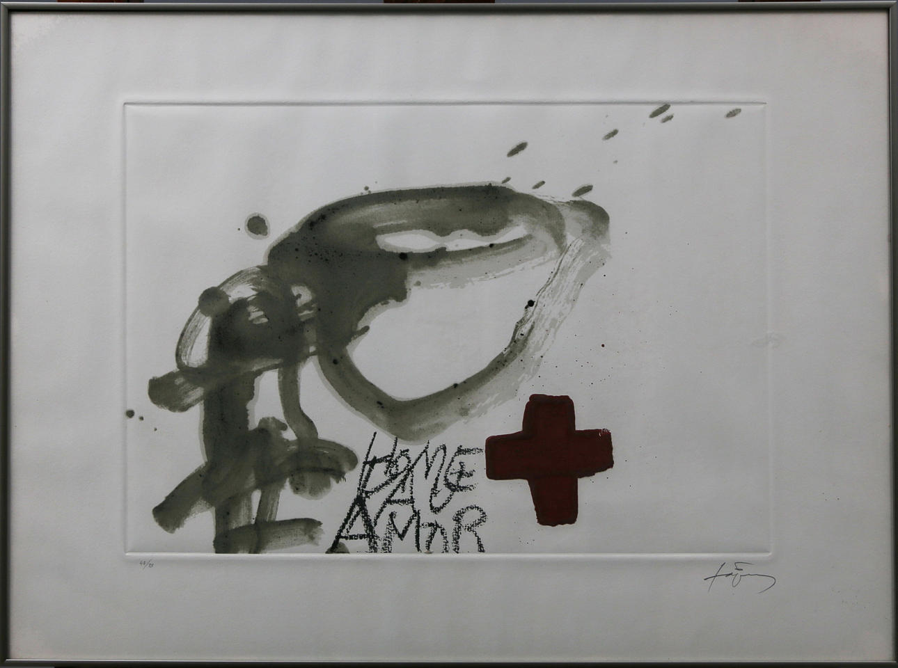 ANTONI TÀPIES. "Creu roja".