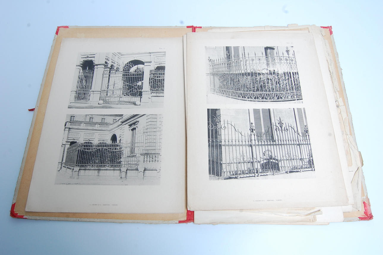 RITNINGAR, SKISSER , Bruno Hessling, av smide, grindar, staket, trappräcke vindflöjlar, 1900-tal.