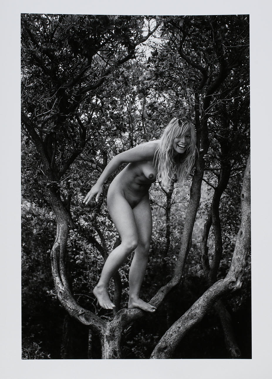 DAN ERIKSSON. Photography, nude model, "Tree Climbing, St. Raphael" signed and dated 2006/2021.