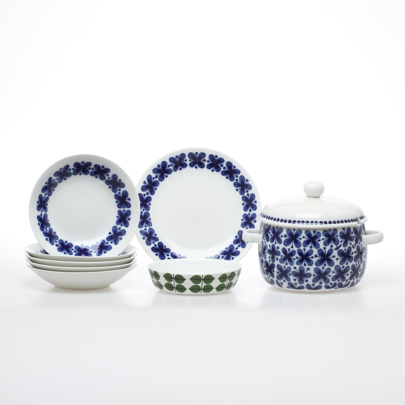 SERVISDELAR, 8 delar, "Mon Amie", Marianne Westman, Rörstrand samt "Berså", Stig Lindberg, Gustavsberg.