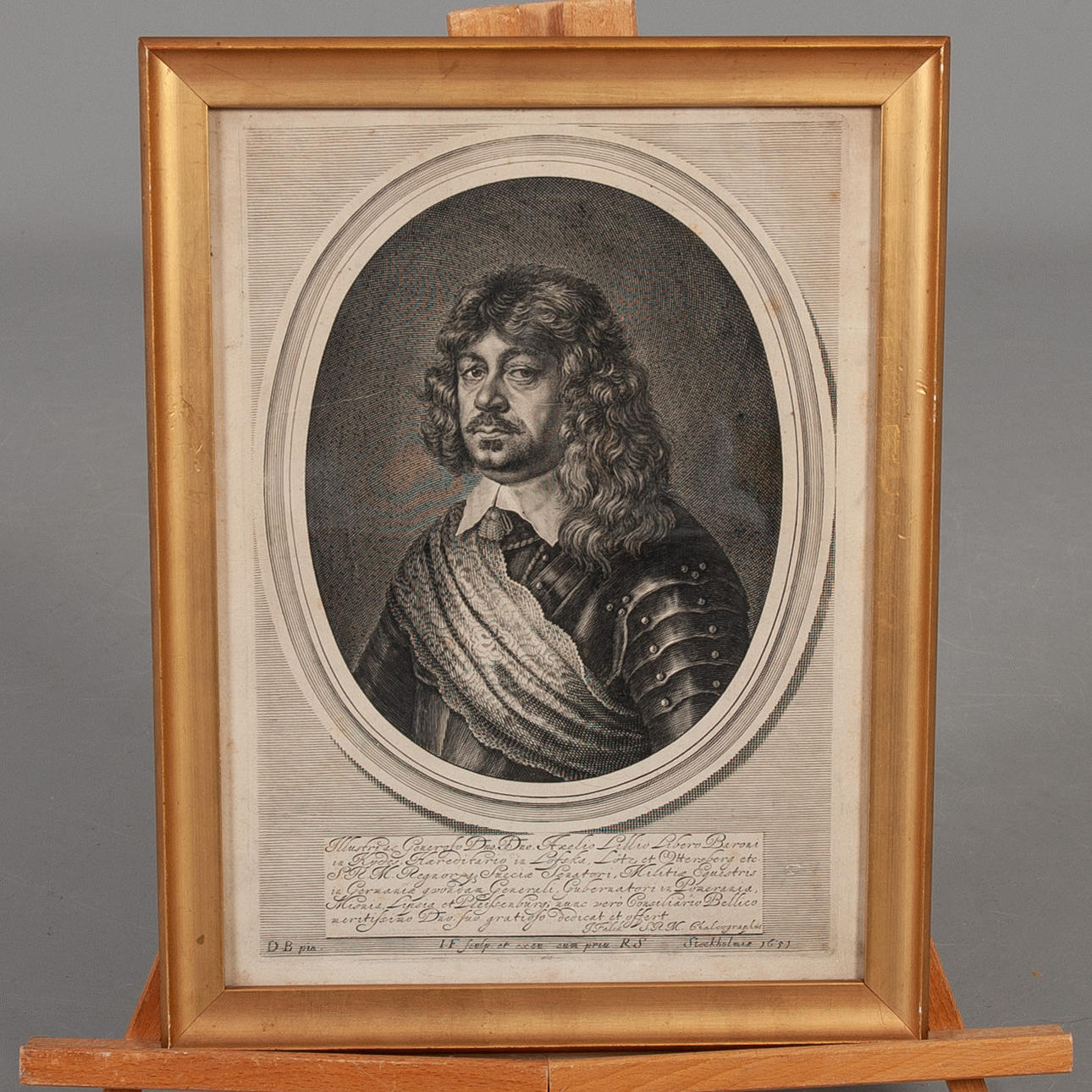 KUPFERPLATTE. Axel Lilie, 19. Jahrhundert.