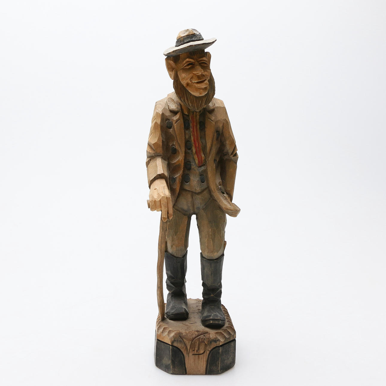 VILHELM BERGSTRÖM. träfigur, signerad.