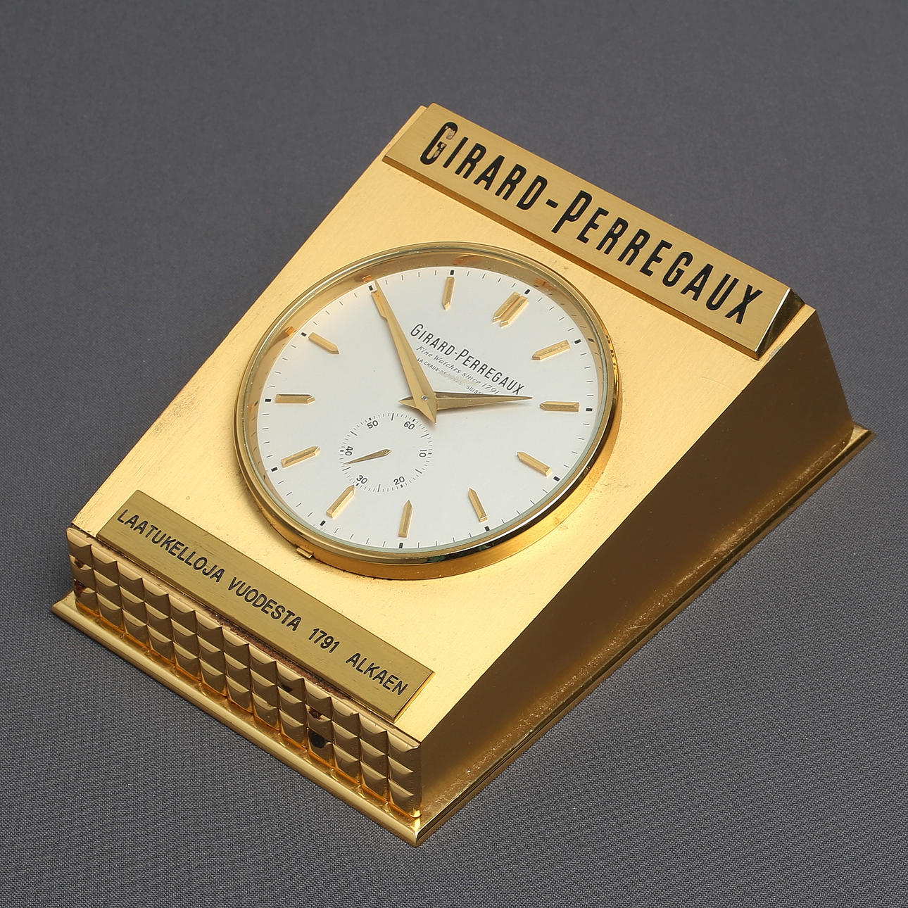 GIRARD-PERREGAUX, table clock, reform, electronic, 1960s.