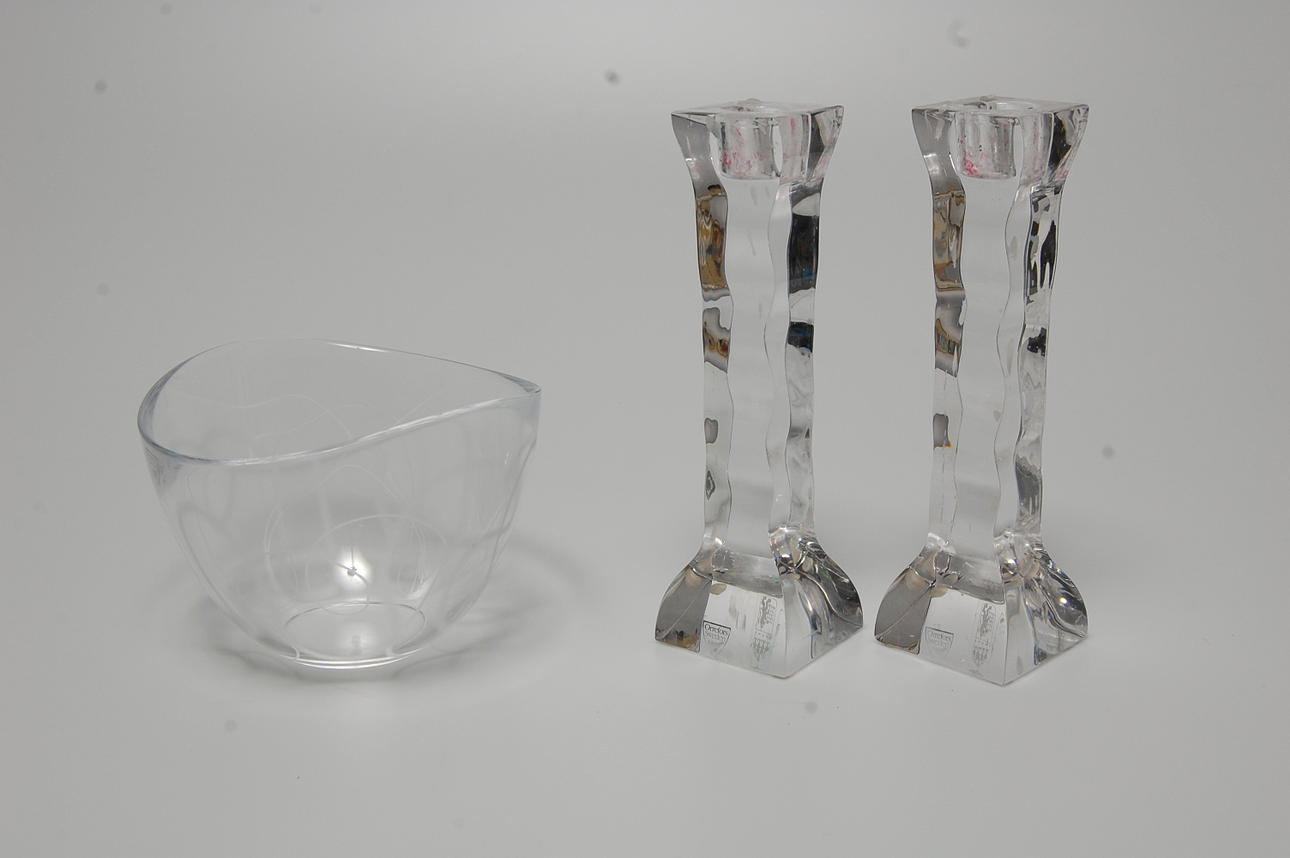 LJUSSTAKAR, 1 par, SKÅL, Emelie Sahlström, Orrefors.