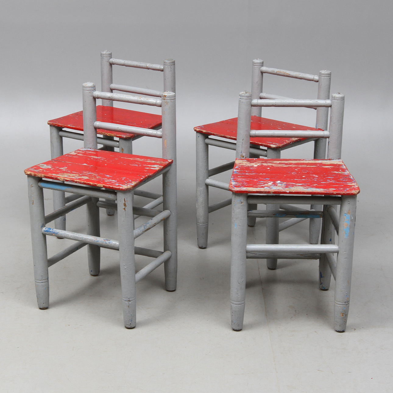 STOLAR 4 st, allmoge, 1800-tal.