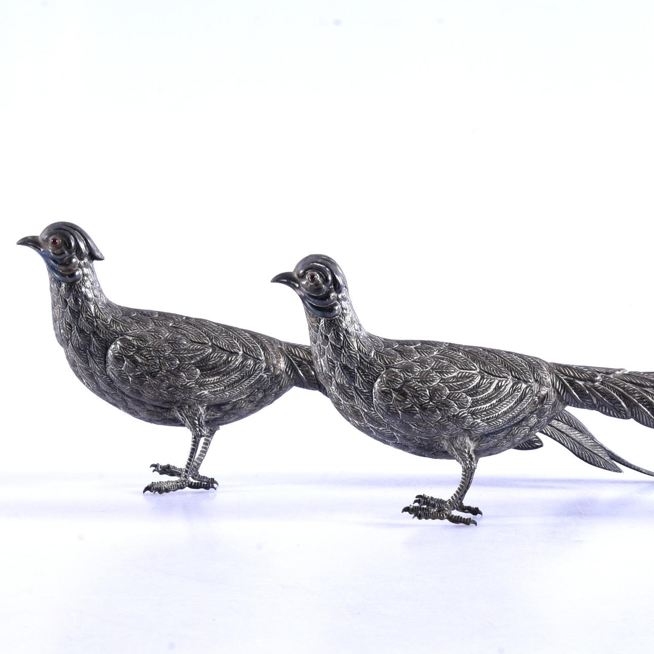 TABLE DECORATIONS, a pair, silver, Spain, 19th century.