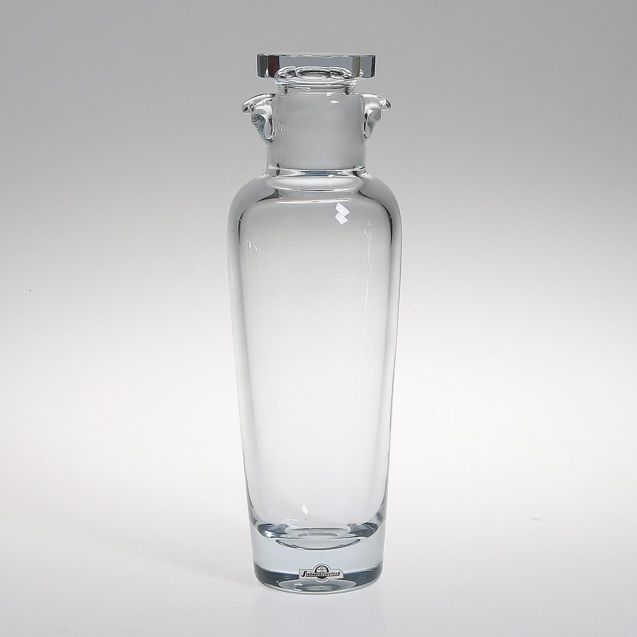 KARAFF/COCKTAILSHAKER, glas, Gerda Strömberg, Strömbergshyttan. 1900-talets mitt.