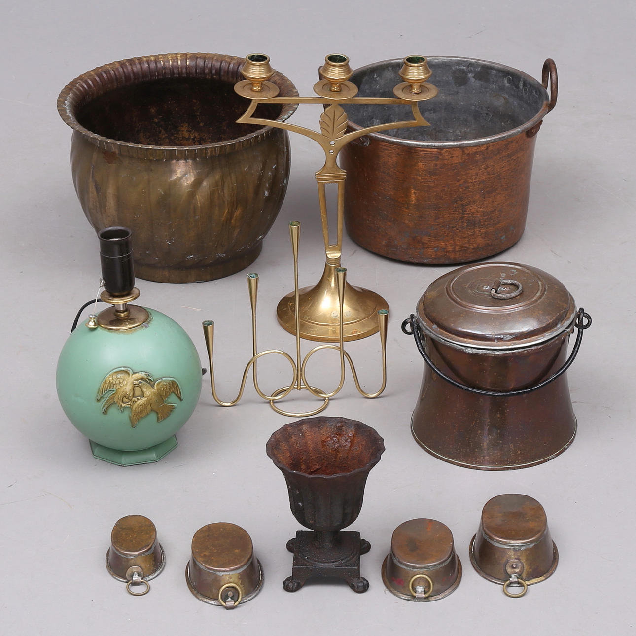 KOBBER, MESSING OBJEKTER osv., 1800- og 1900-tallet.