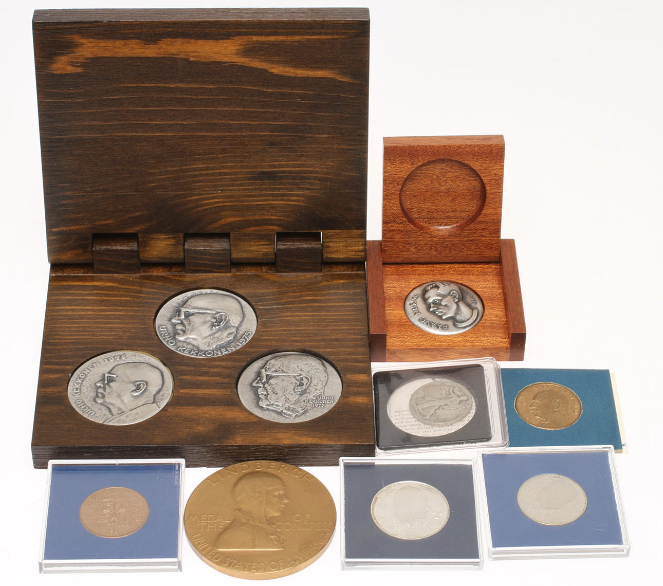 MYNT & MEDALJER, 10 st, sterlingsilver, silver och brons.