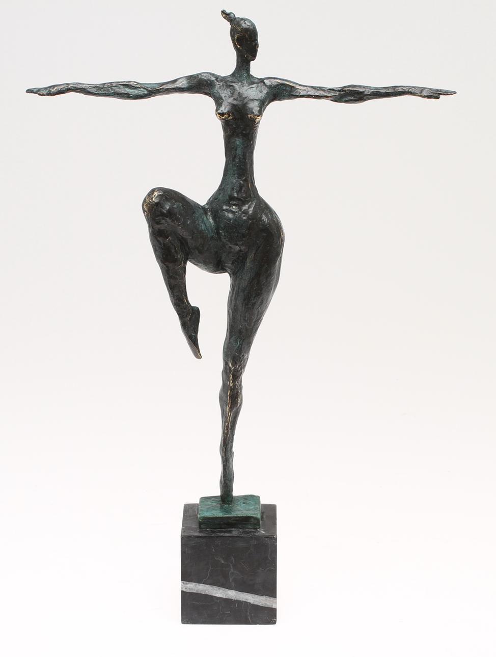 MAX MILO. Kvinnostudie, skulptur, brons, signerad.