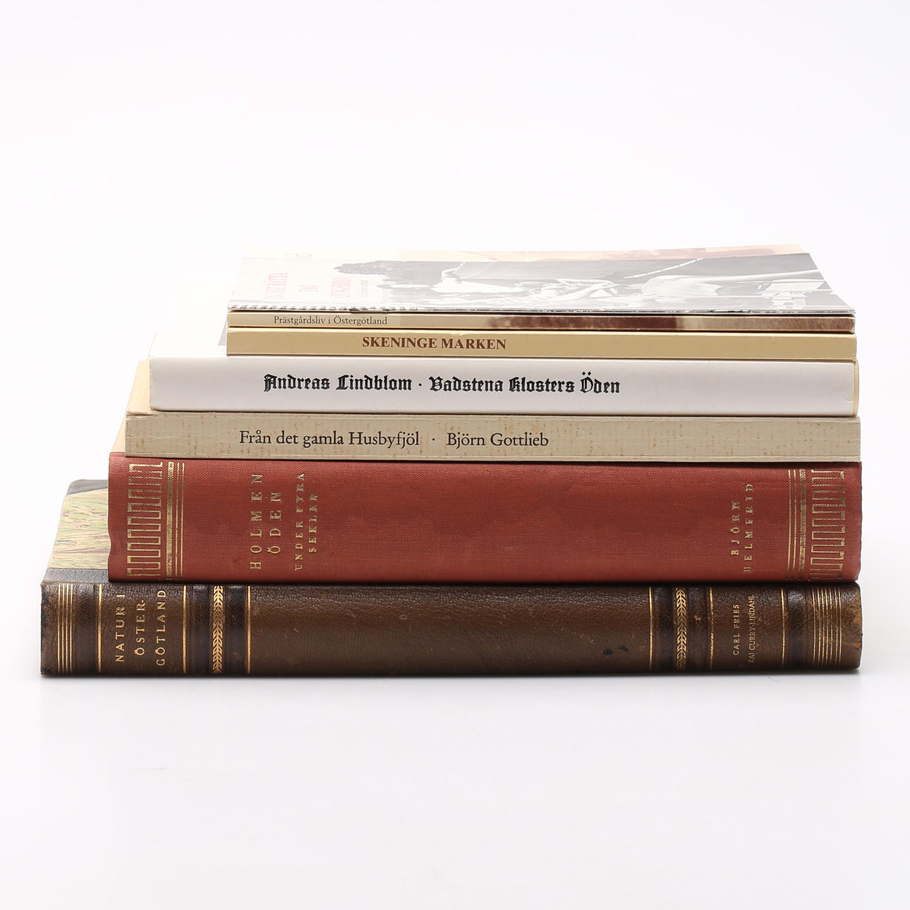 BÖCKER samt HÄFTE, 6 st, om Östergötland, 1900-tal.