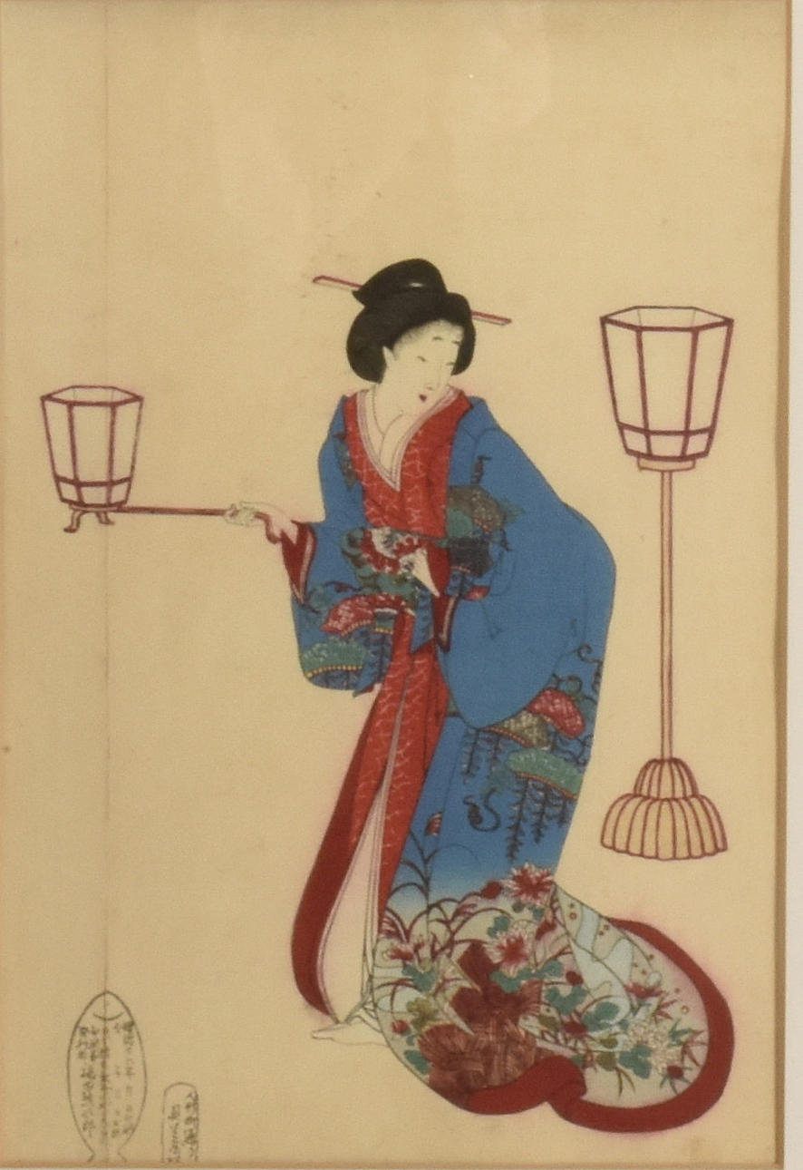 OIDENTIFIERAD KONSTNÄR. Japanskt träsnitt.