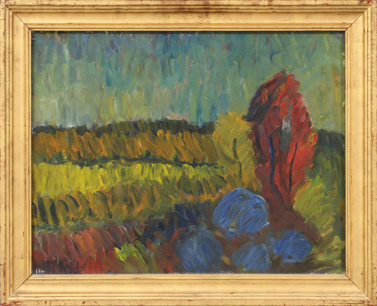 MANFRED FLYCKT. "Höstlandskap" 1941. Olja på duk. Signerad.