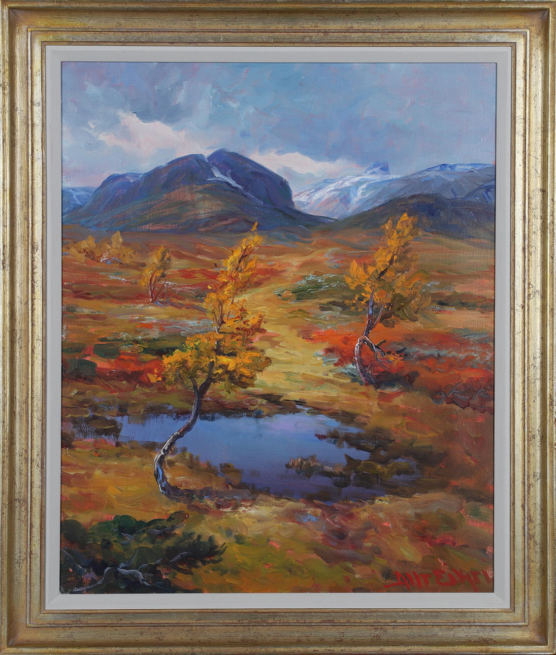 ALFRED EIKRI. oil on canvas, signed.