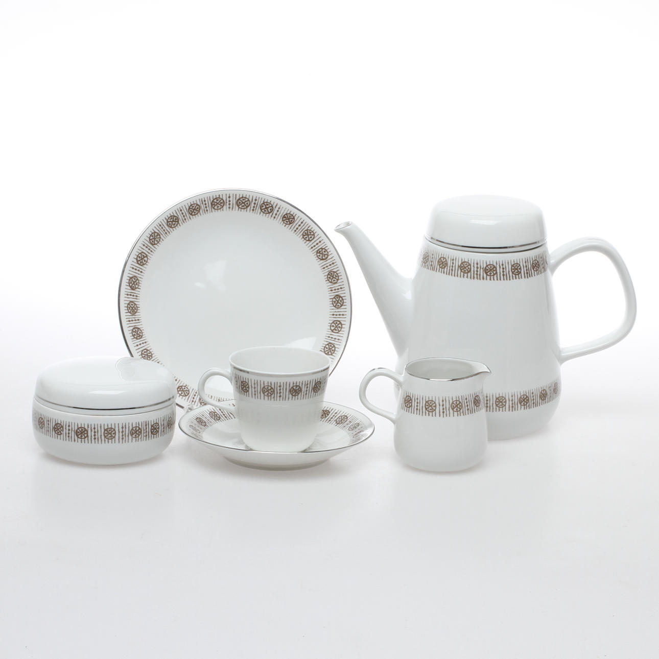 KAFFESERVISDELAR, 27 delar, porslin, "Vadstena", Rörstrand.