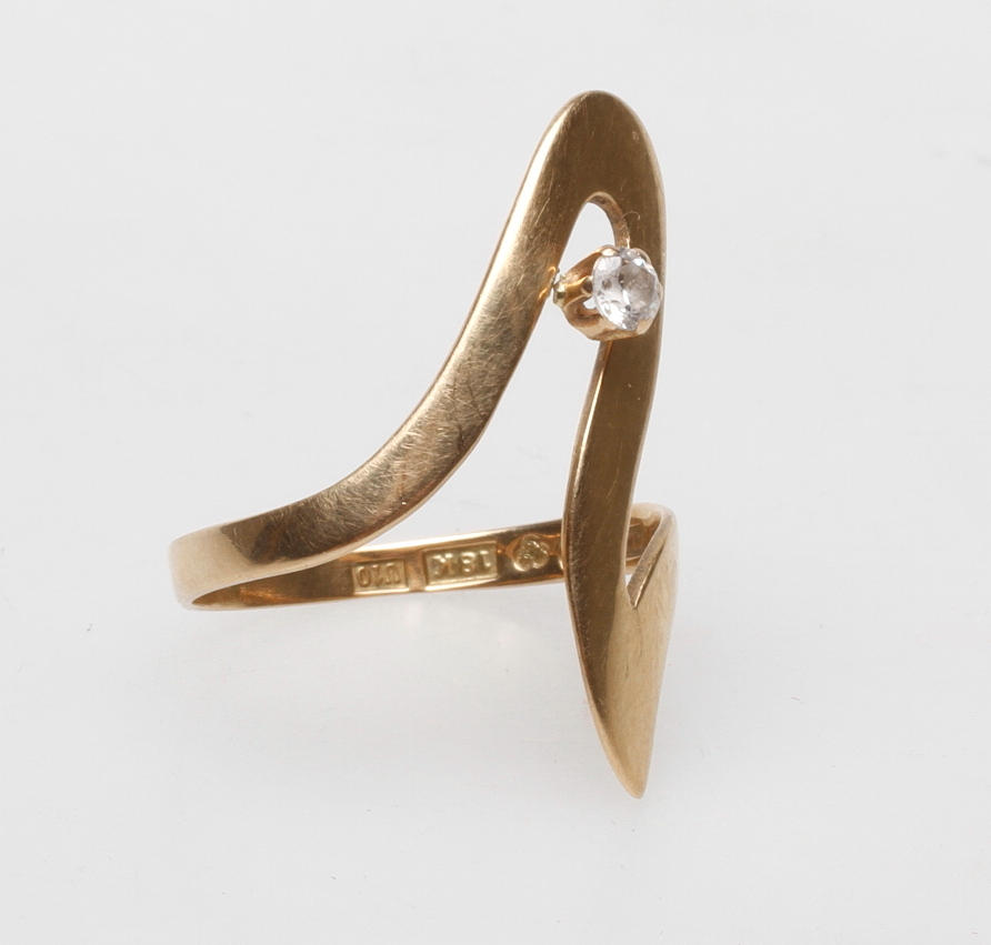 RING, 18k guld, vikt ca 3 gr.