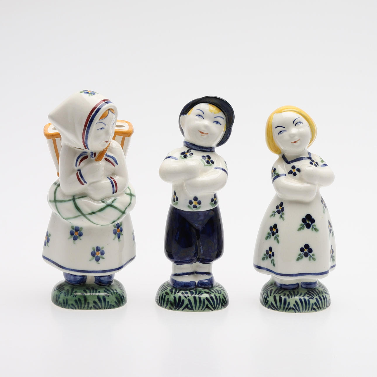 HERLUF JENSENIUS, FIGURINER, TRE STYCKEN, ALUMINIA.