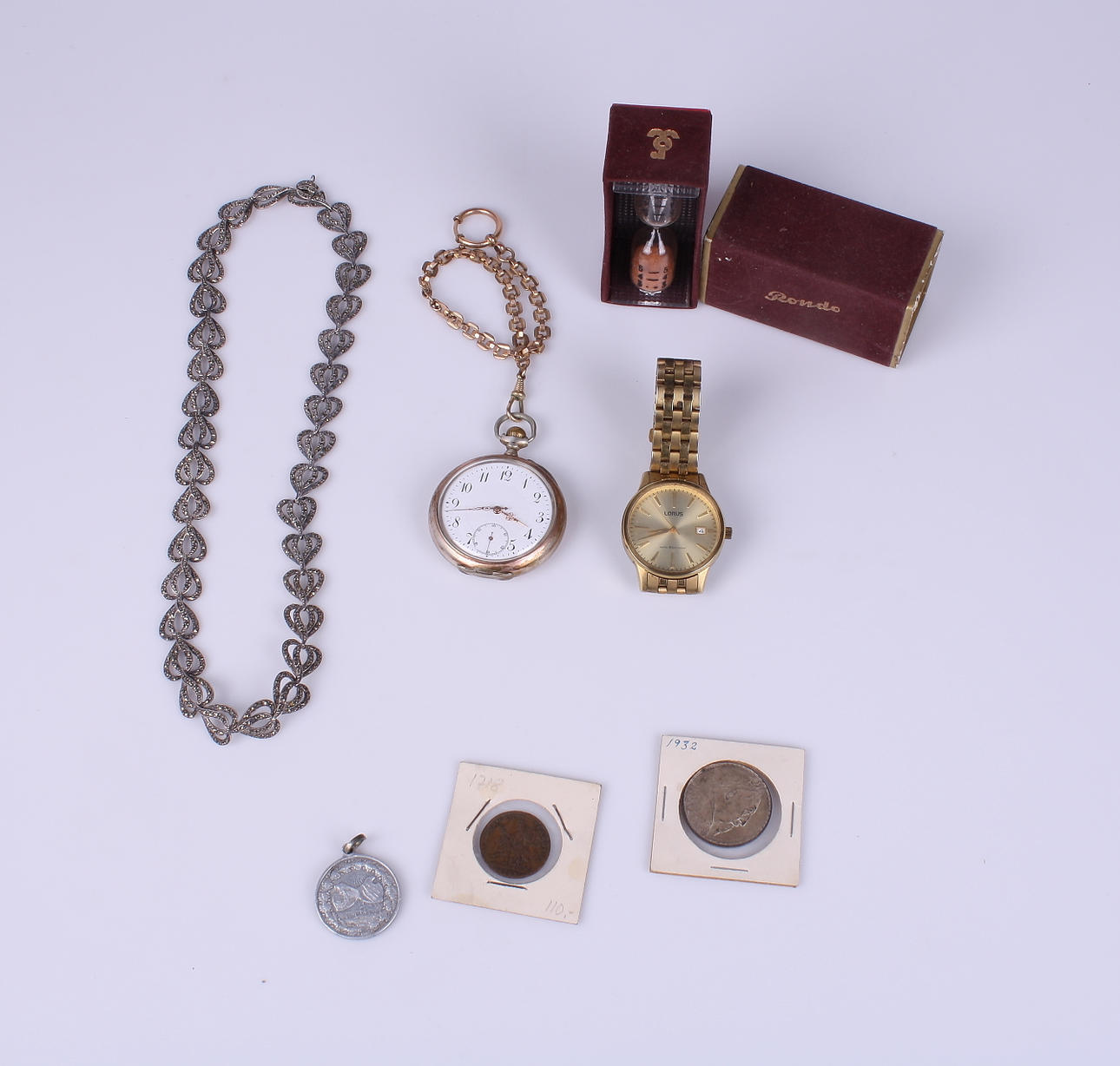 COLLIER, silver + FICKUR + HERRARMBANDSUR, Lorus.