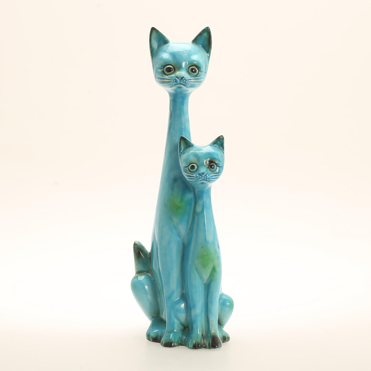 * vintage cat ୨୧ * 碧い瞳の シャム猫さん FIGURINE, ceramics, 