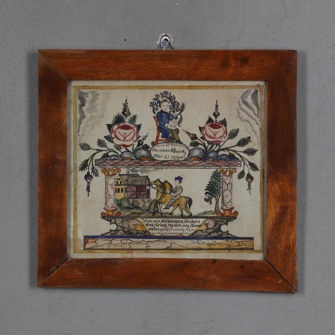 MEMORIAL PLAQUE/BAPTISM PLACE, for Herrman Baffeth, born 1867.