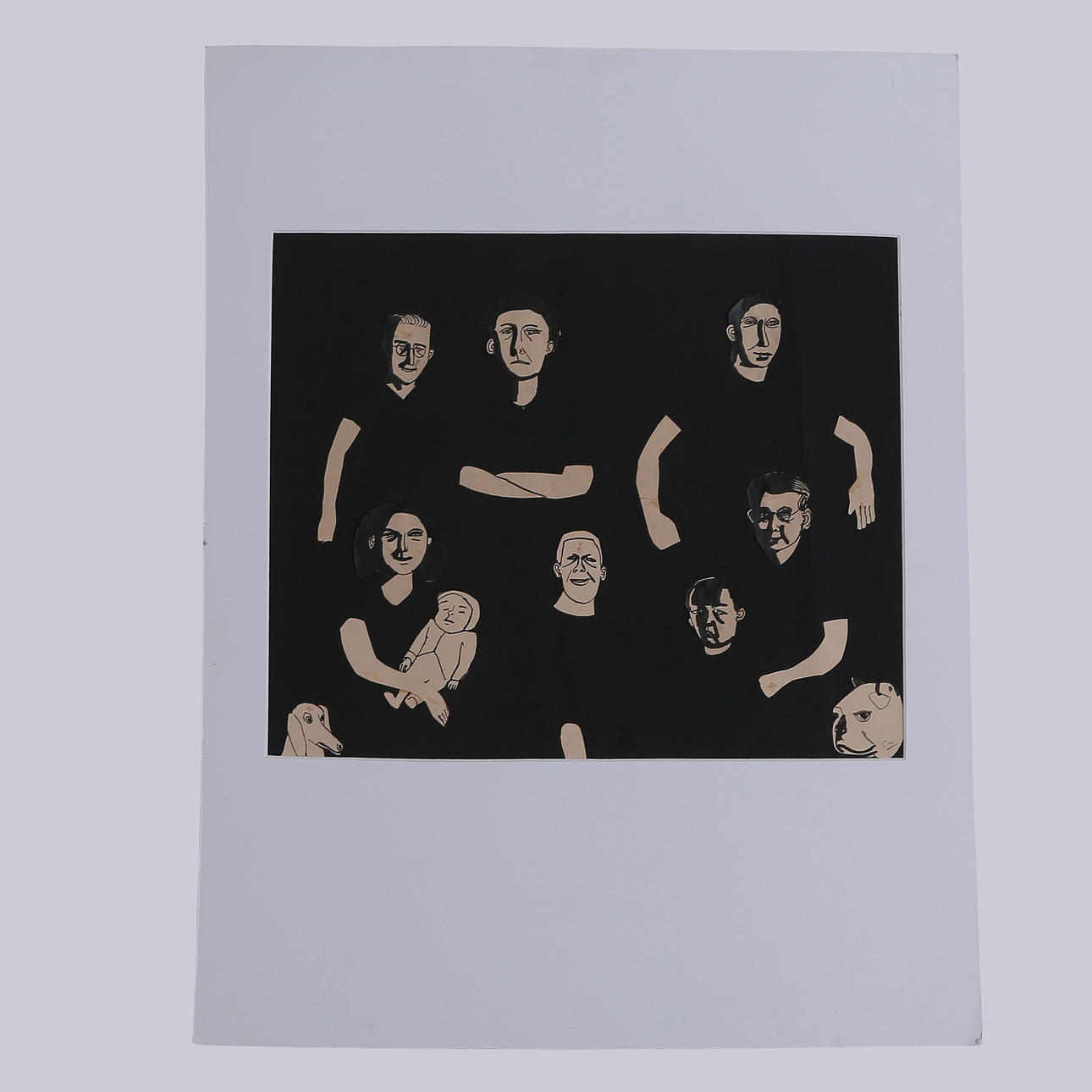 CLAES JURANDER. COLLAGE on paper, signed, modern.