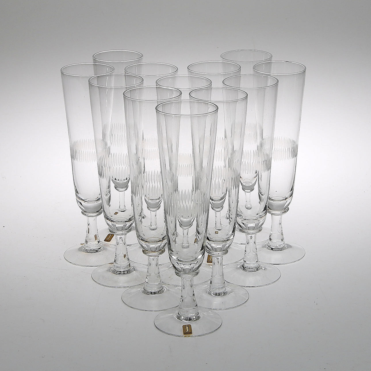 CHAMPAGNEGLAS, 12 st, "Recette" Bengt Orup, Johansfors.