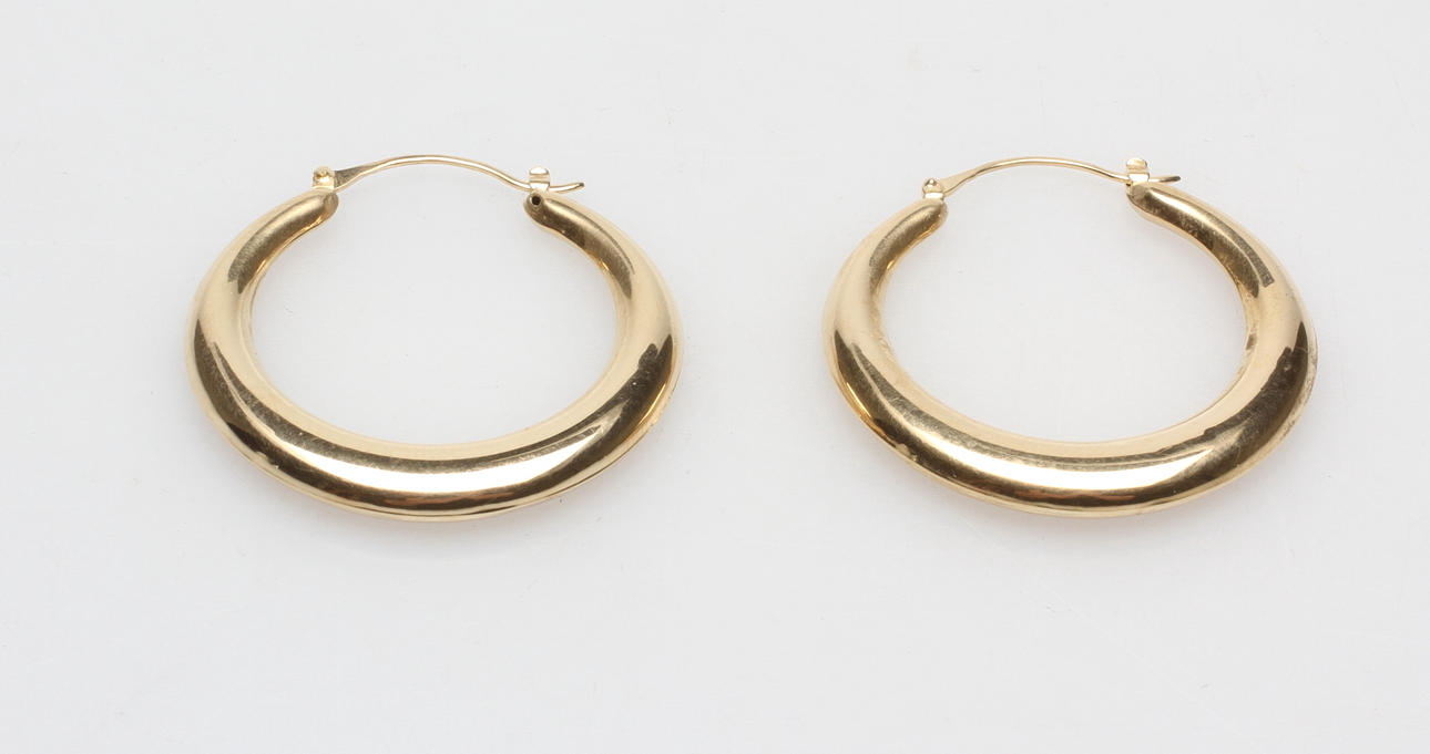 ÖRHÄNGEN, 1 par, 18k guld, vikt ca 5,6 gr.