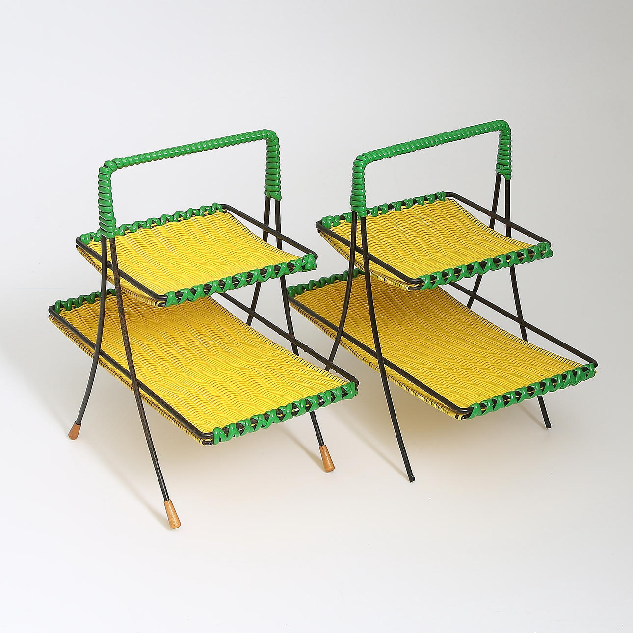 FRUKT/KAKFAT, 2 st. stringmodell, plastband, 1950/60-tal.