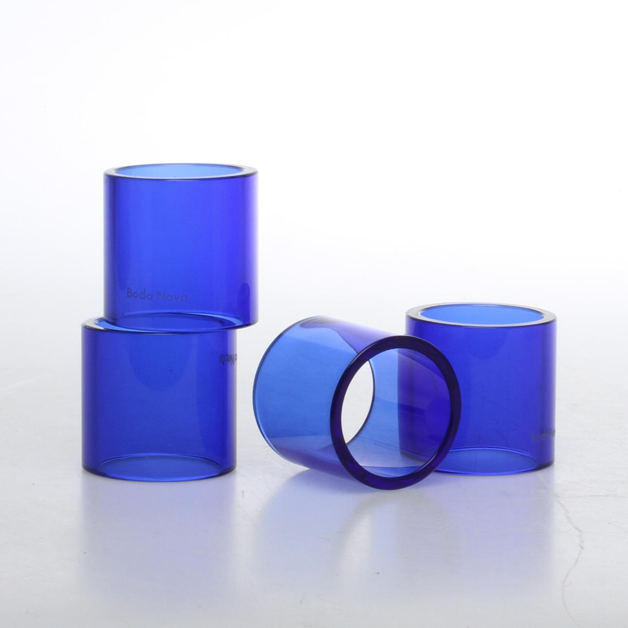 SERVETTRINGAR 12 st, glas, Boda Nova.