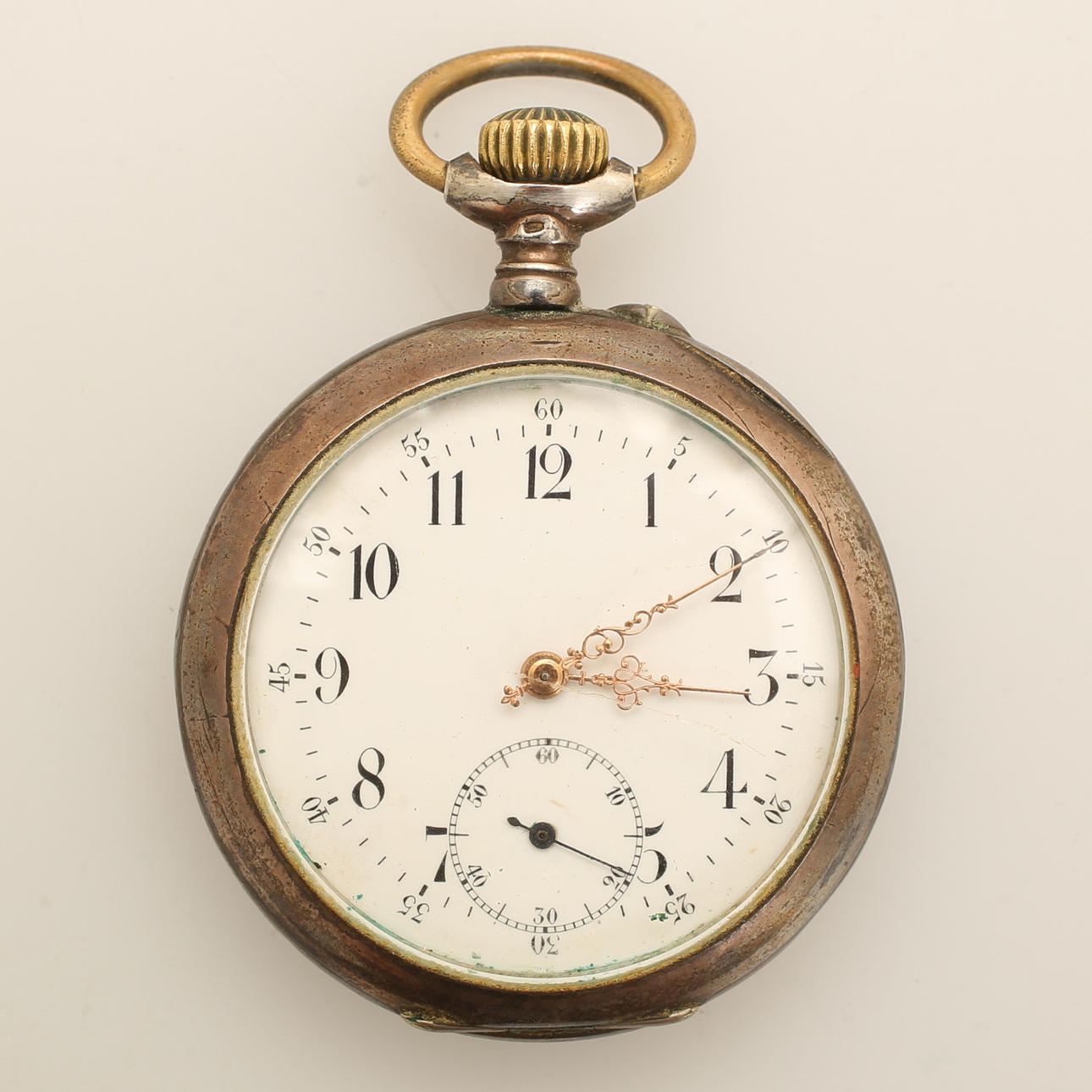 POCKET WATCH, silver.