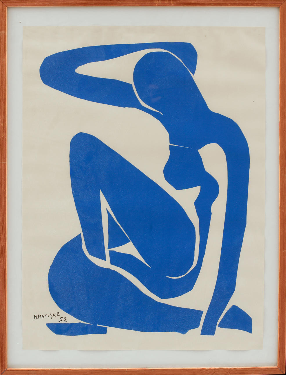 HENRI MATISSE. EFTER. "Blå nøgen". Farvelitografi.