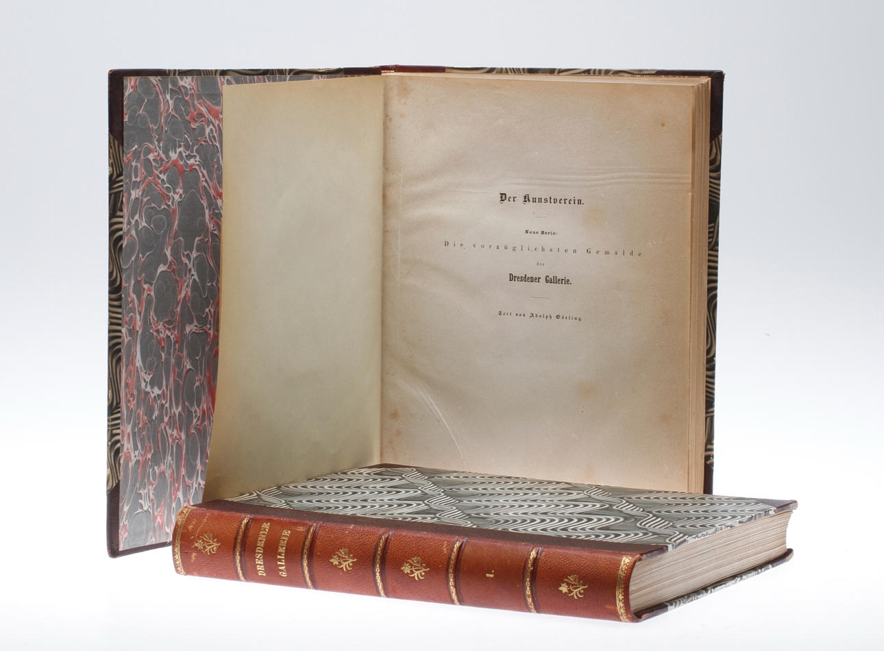 DRESDENER GALLERIE, 2 band, ADOLPH GÖRLING. Verlag der Englischen Kunst-Anstalt von A.H. Payne, Leipzig und Dresden, ca 1850.